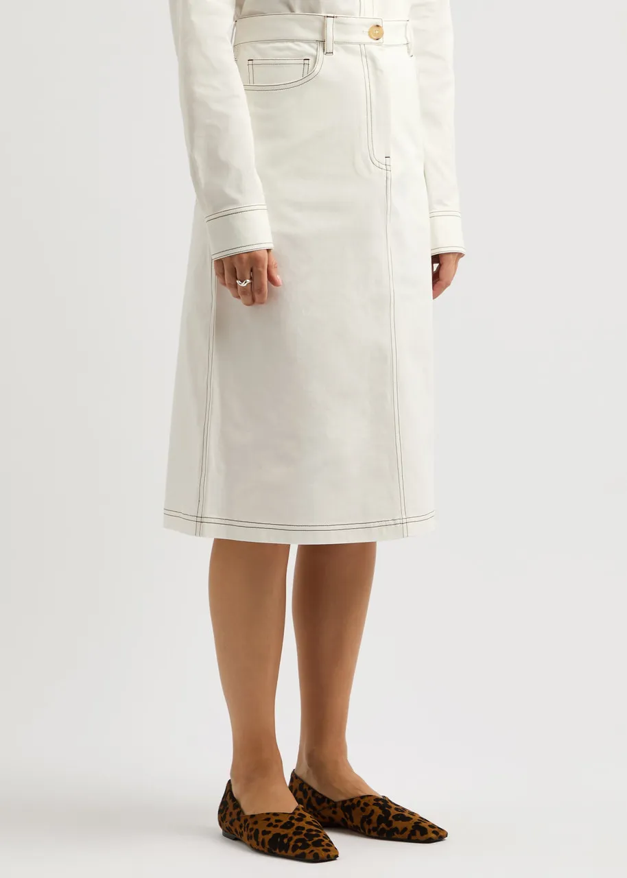 TOTEME Cotton midi skirt  -                         -                     -                