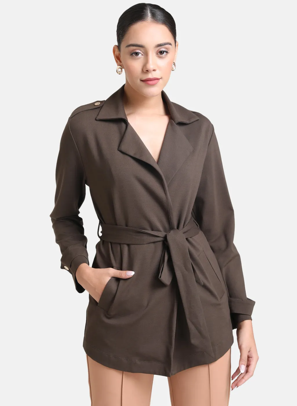 Trench Coat With Belt Detail