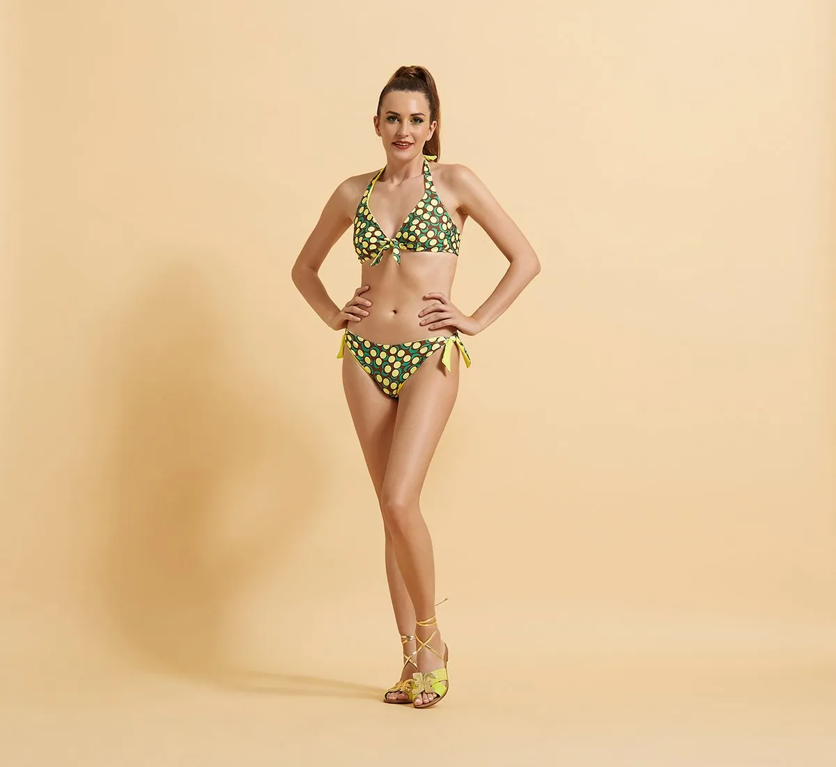 Triangle Bikini Top with Print