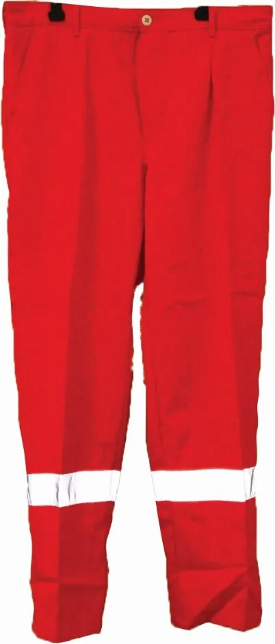 Tuffa Workwear High-Visibility Trouser with Reflective Tape - Flame-Retardant - Style S301 Indura Ultrasoft - Orange - 82R - TRS