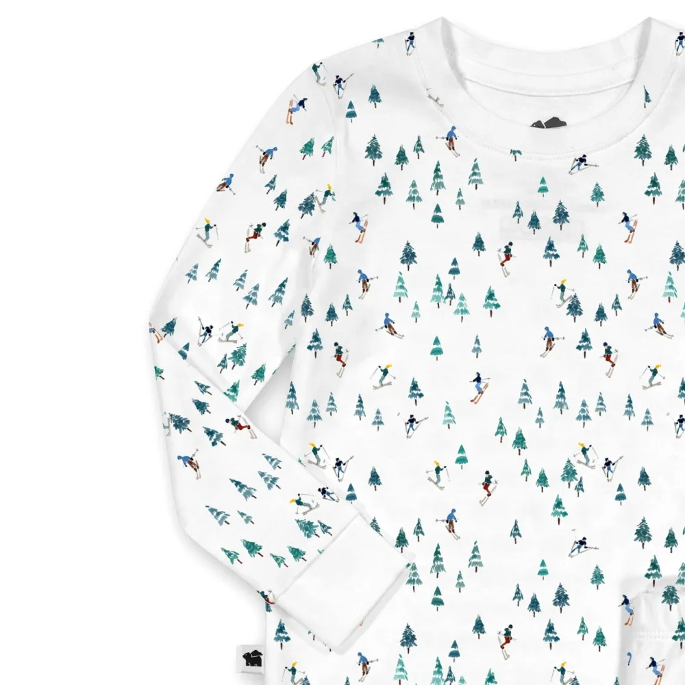 Two Piece PJS Ski Print