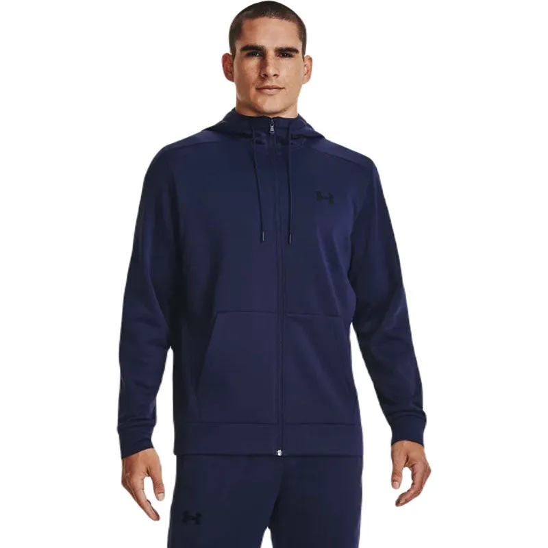 Under Armour Men's Midnight Navy/Black Armour Fleece Full-Zip Hoodie