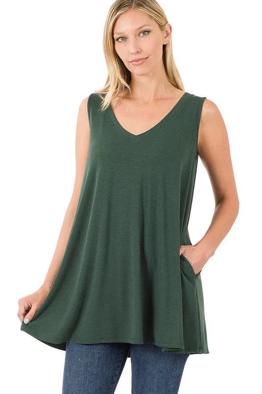 V-Neck Tank (W/ POCKETS)