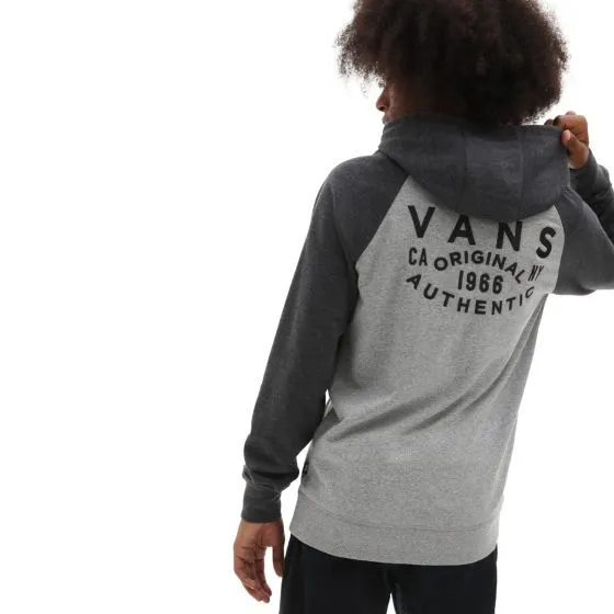 Vans Athletic Raglan Hoodie - Cement Heather/Black Heat