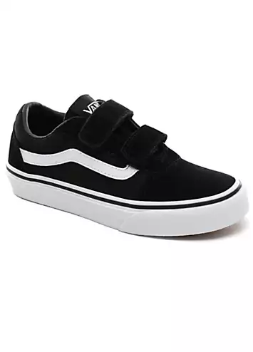 Vans Black & White Youth Ward V Trainers | Grattan