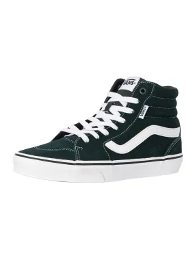 Vans Filmore Hi Suede Trainers - Scarab/White