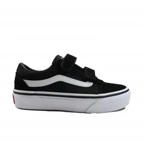 Vans Ward V | Black Suede/Canvas |  Childrens Rip Tape Sneakers