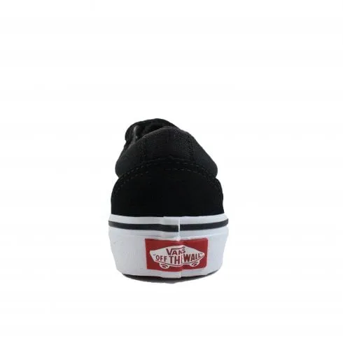 Vans Ward V | Black Suede/Canvas |  Childrens Rip Tape Sneakers