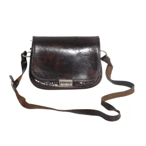 Vintage 1970's Leather Saddle Bag - Brick Vintage