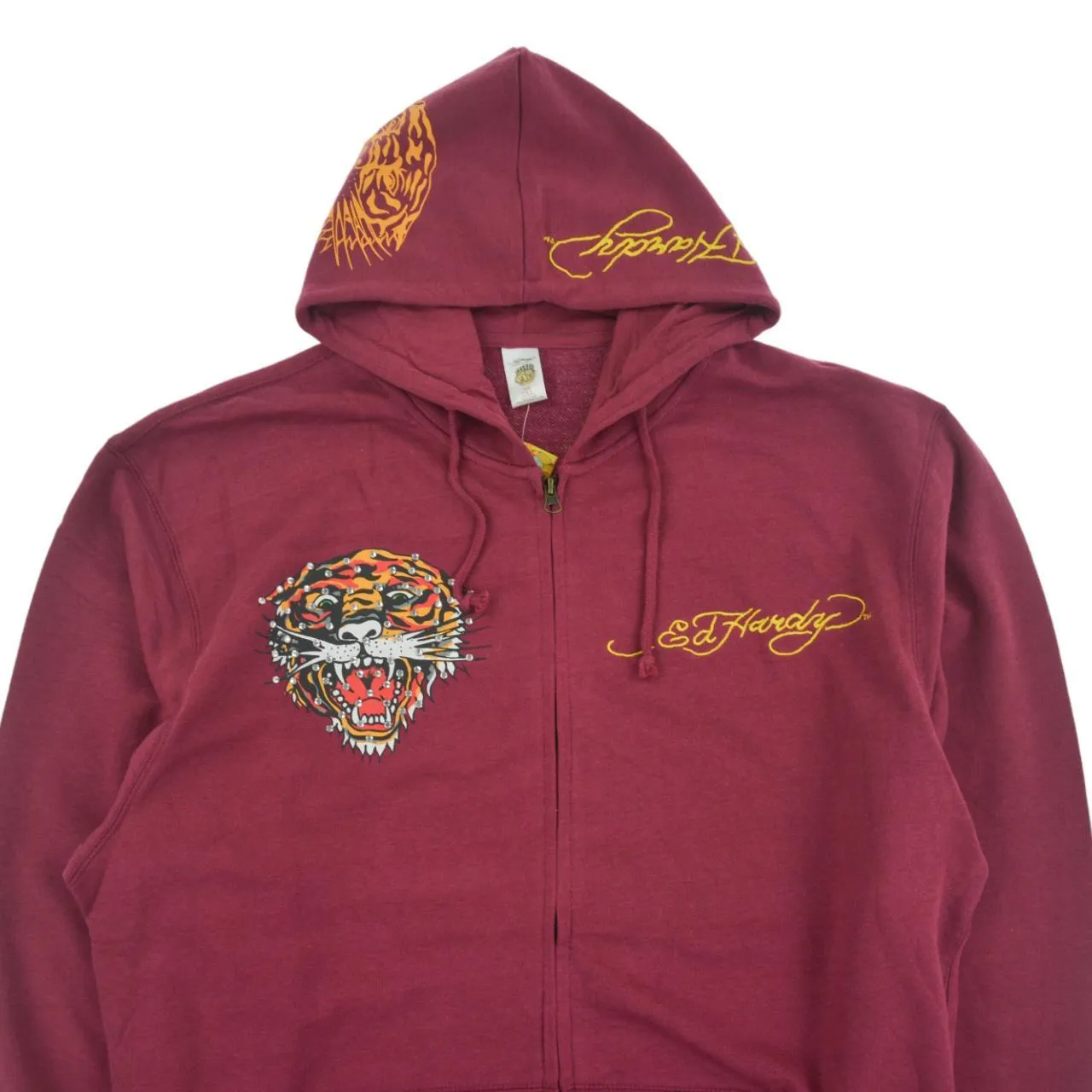 Vintage Ed Hardy Zip Up Hoodie Size XXL