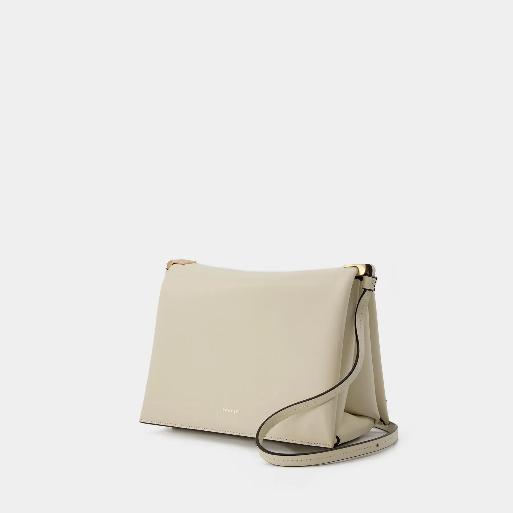 Wandler  Uma Box Bag in Beige Leather