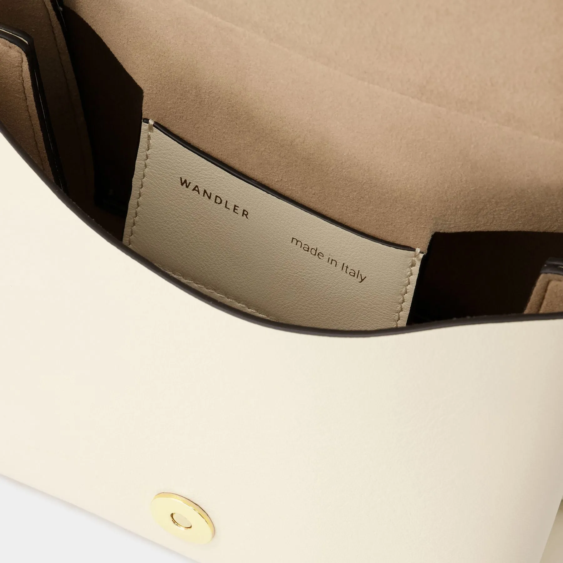 Wandler  Uma Box Bag in Beige Leather