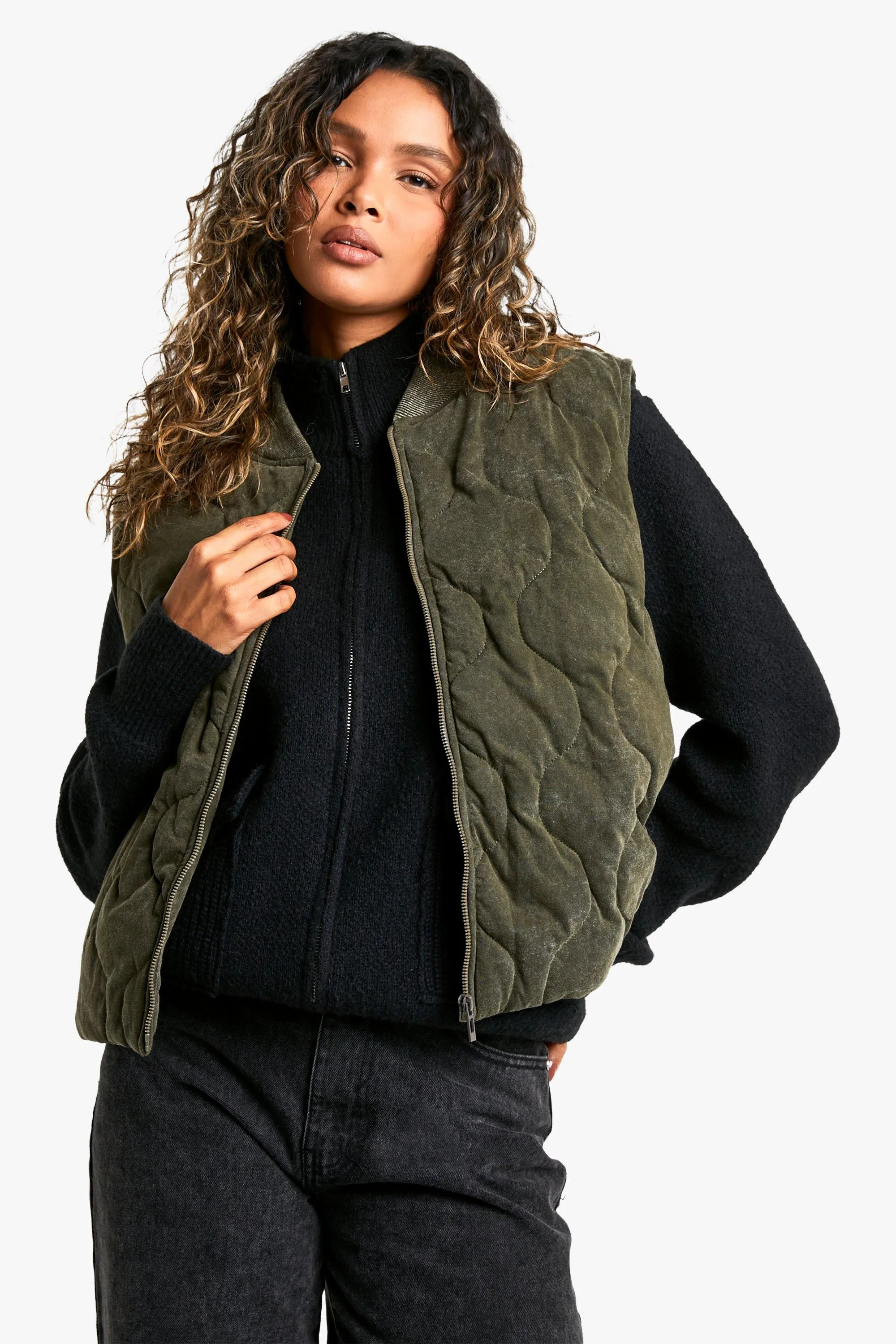 Washed Look Vest