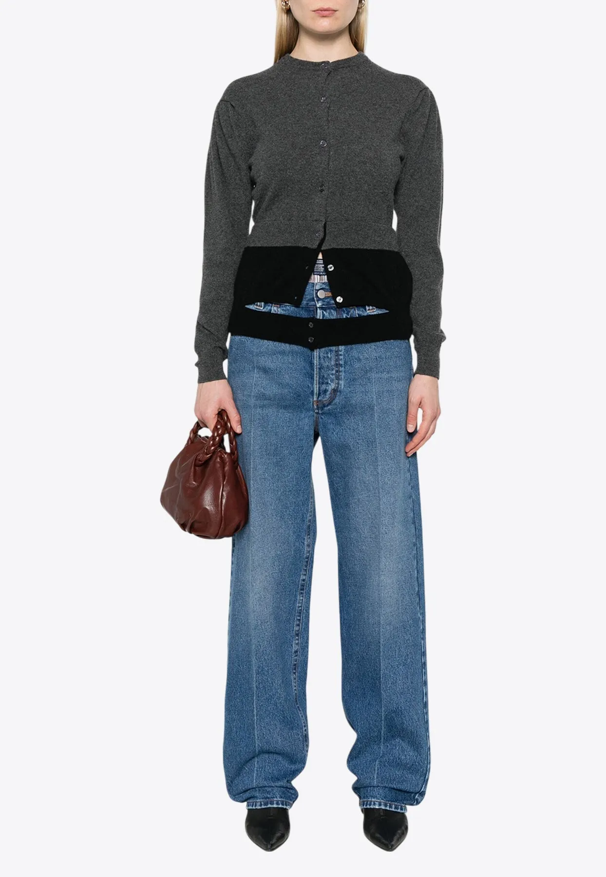Washed Straight-Leg Jeans