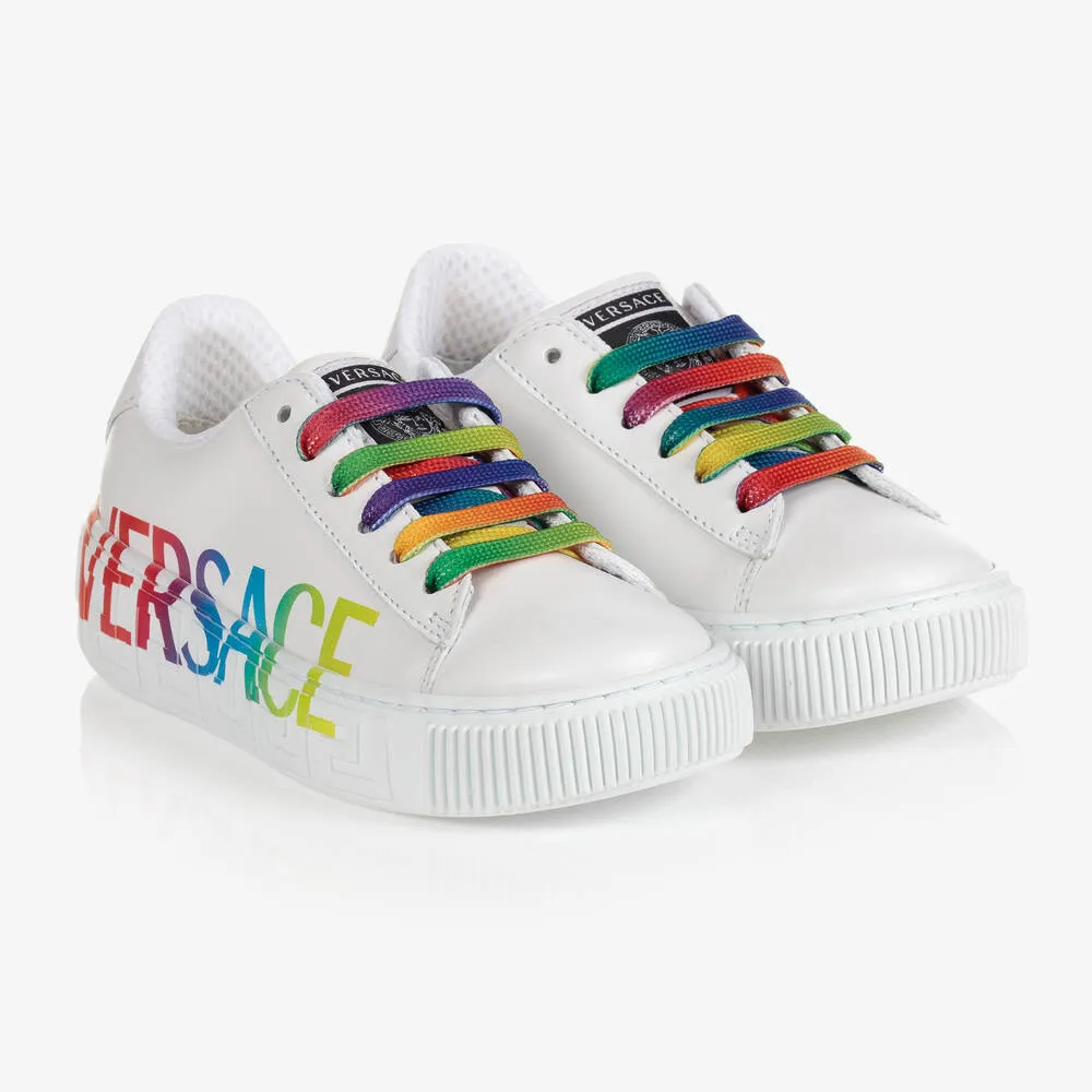 White Greca Leather Trainers