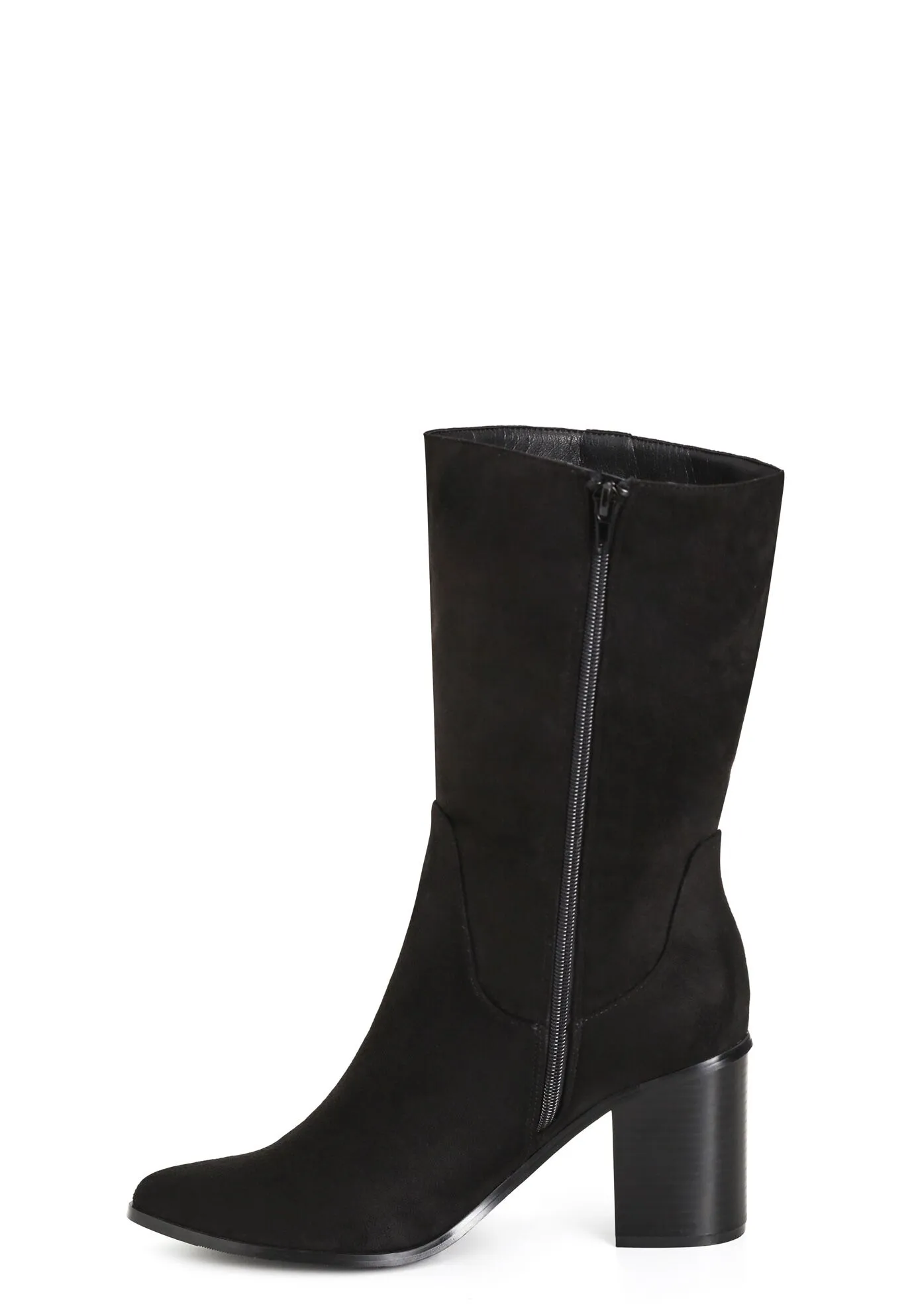 WIDE FIT Tassel Mid Boot - black