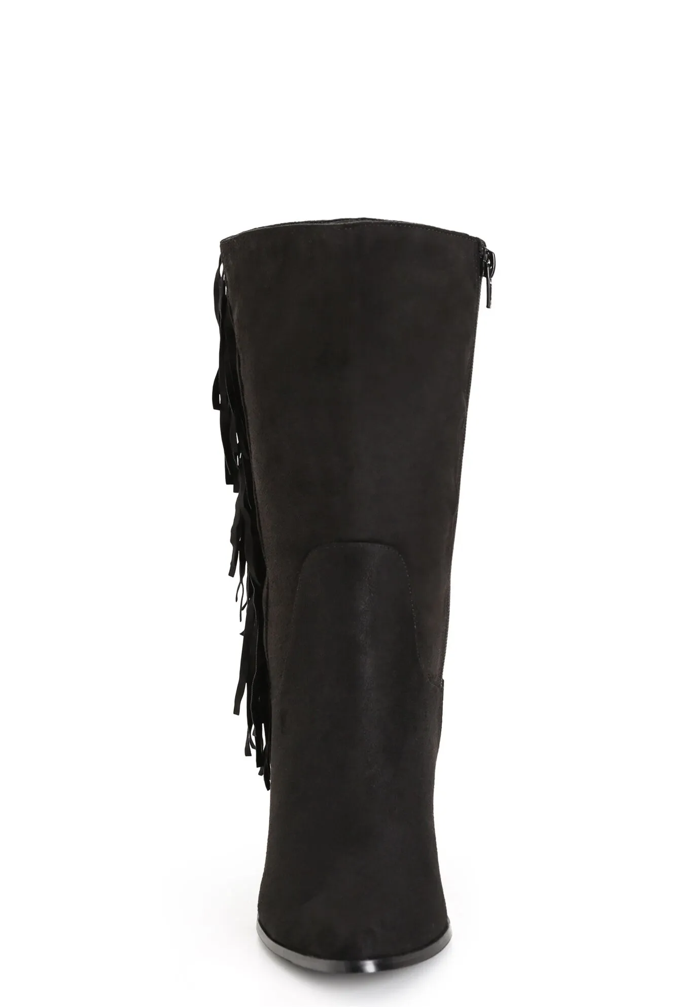 WIDE FIT Tassel Mid Boot - black