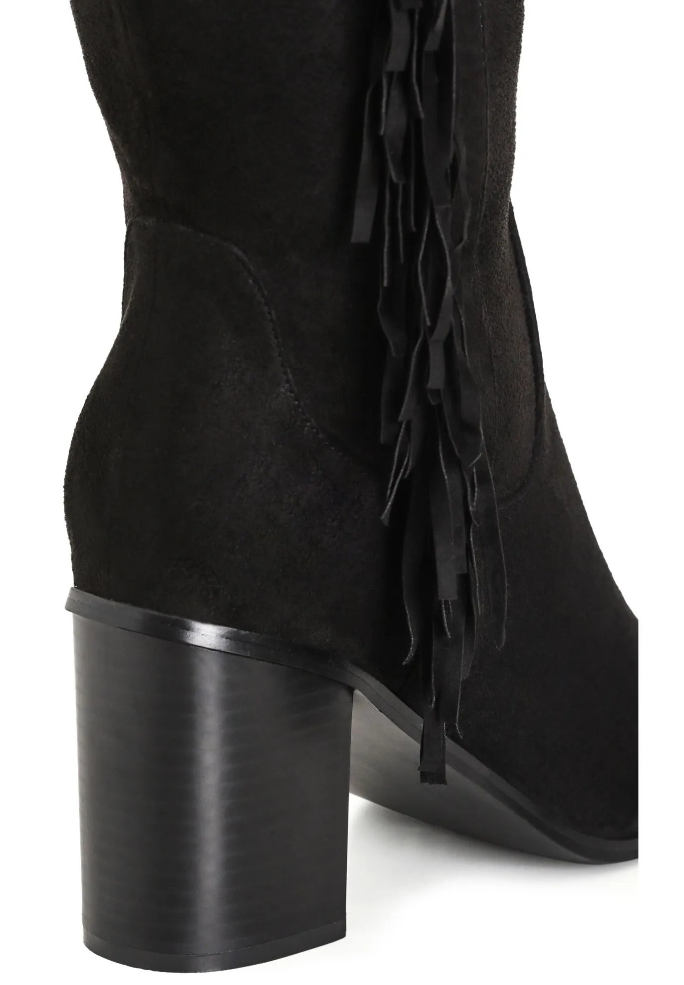 WIDE FIT Tassel Mid Boot - black