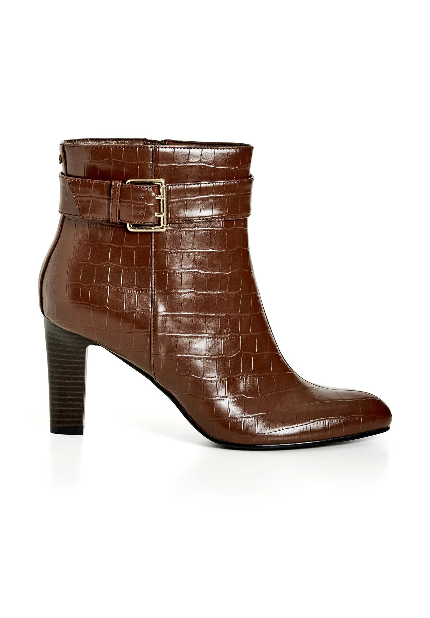 WIDE FIT Tory Ankle Boot - chocolate brown