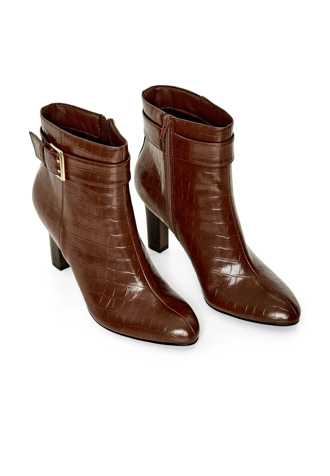 WIDE FIT Tory Ankle Boot - chocolate brown