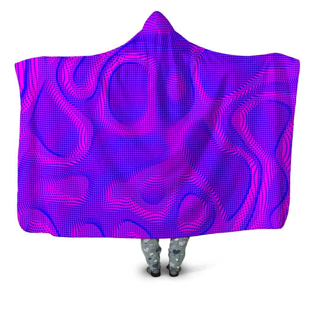 Wild Berry Halftone Hooded Blanket