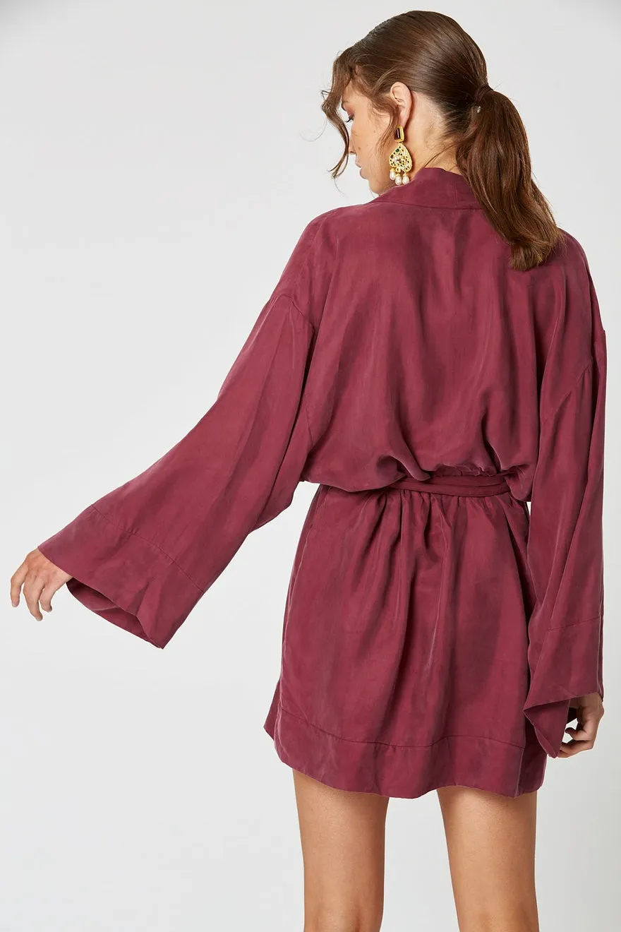 ----Winona   ----Nevada Wrap Dress - Wine ---