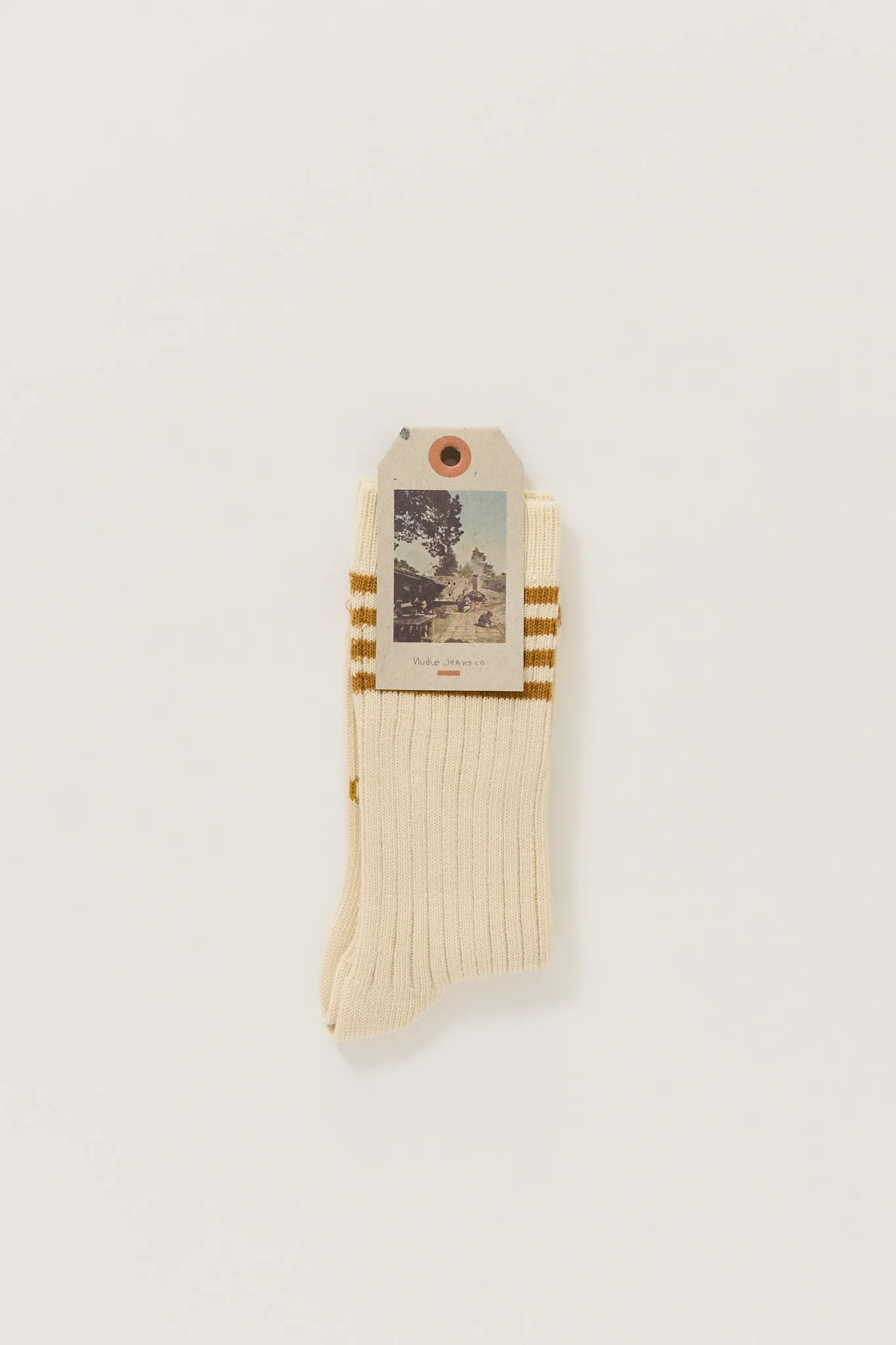 Women Tennis Socks Stripe Ochre