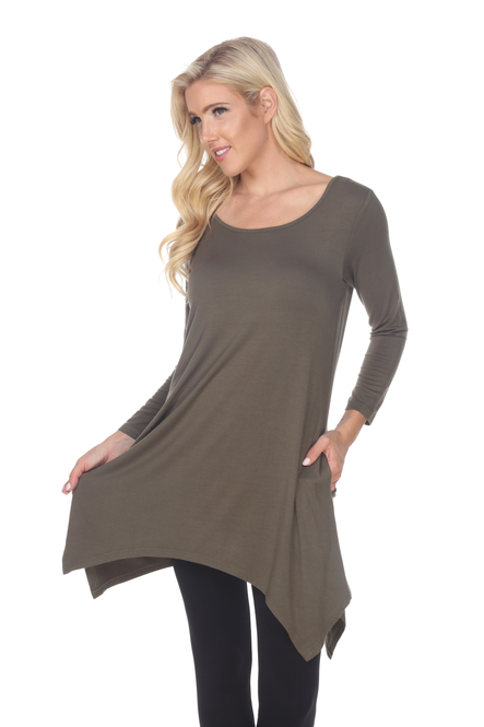 Women's Asymmetric Hem Tunic Top