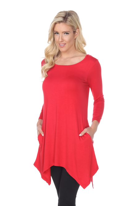 Women's Asymmetric Hem Tunic Top