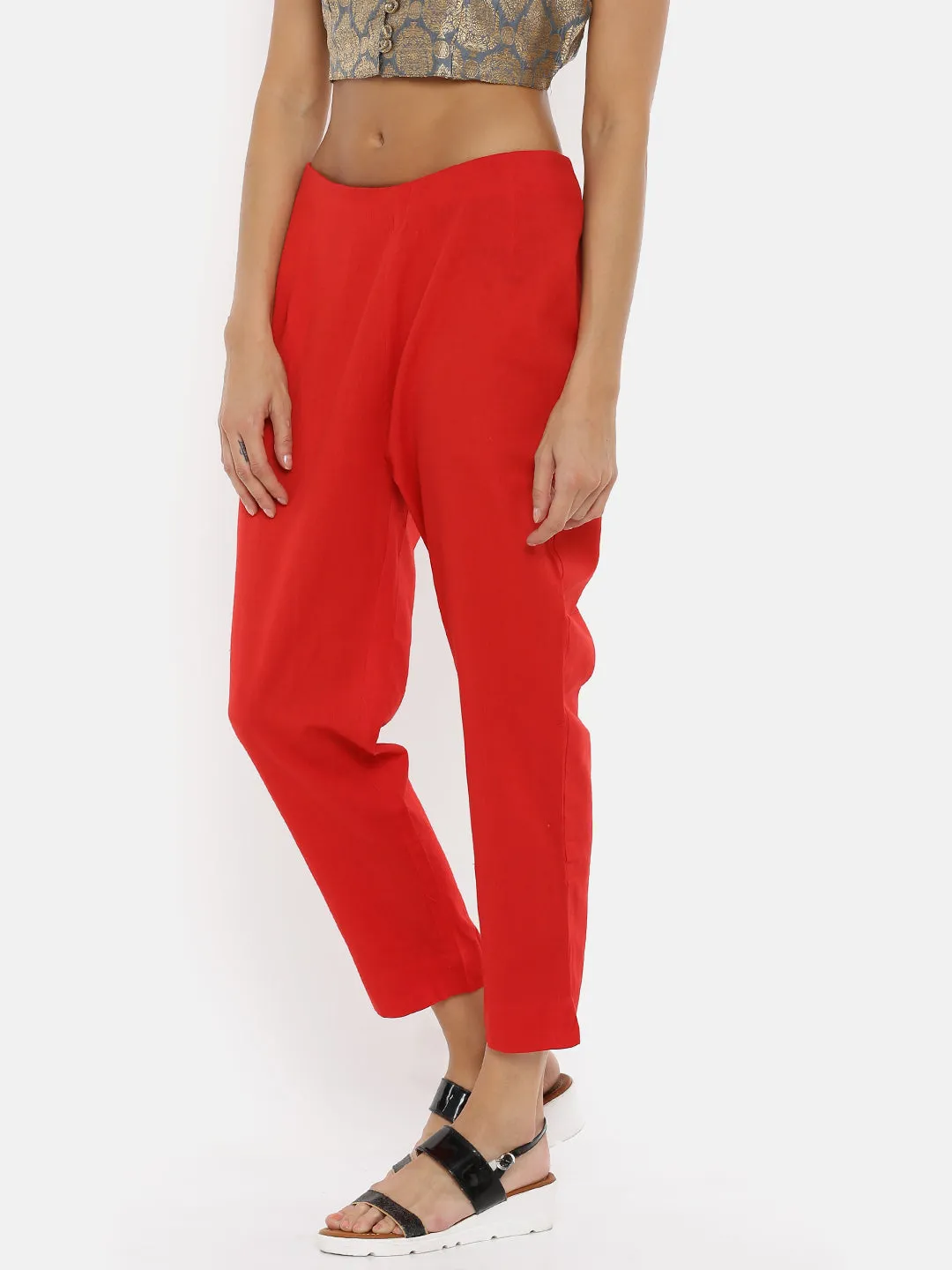 Women's Cigarette Pant Red