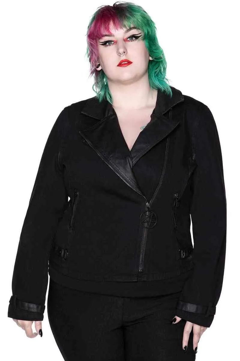 Women's jacket KILLSTAR - Interstate Biker - Black - KSRA003600  -  Metal-shop