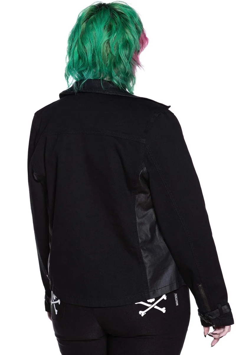 Women's jacket KILLSTAR - Interstate Biker - Black - KSRA003600  -  Metal-shop