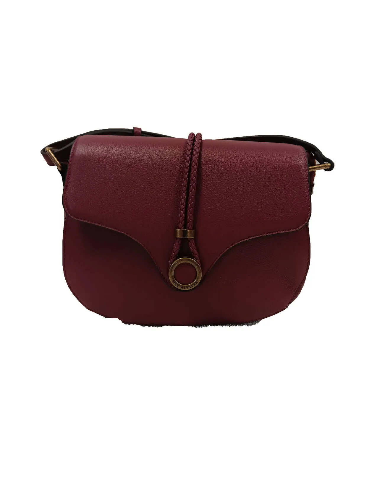 Women's plum leather handbag jc 902