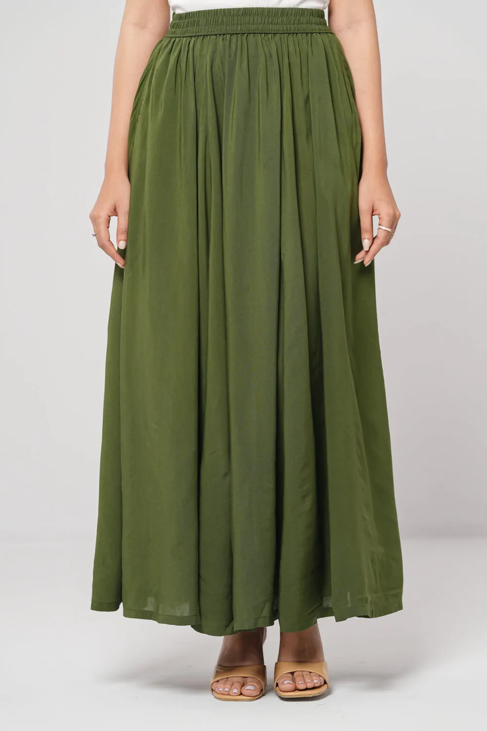 Women's Solid Viscose Skirt