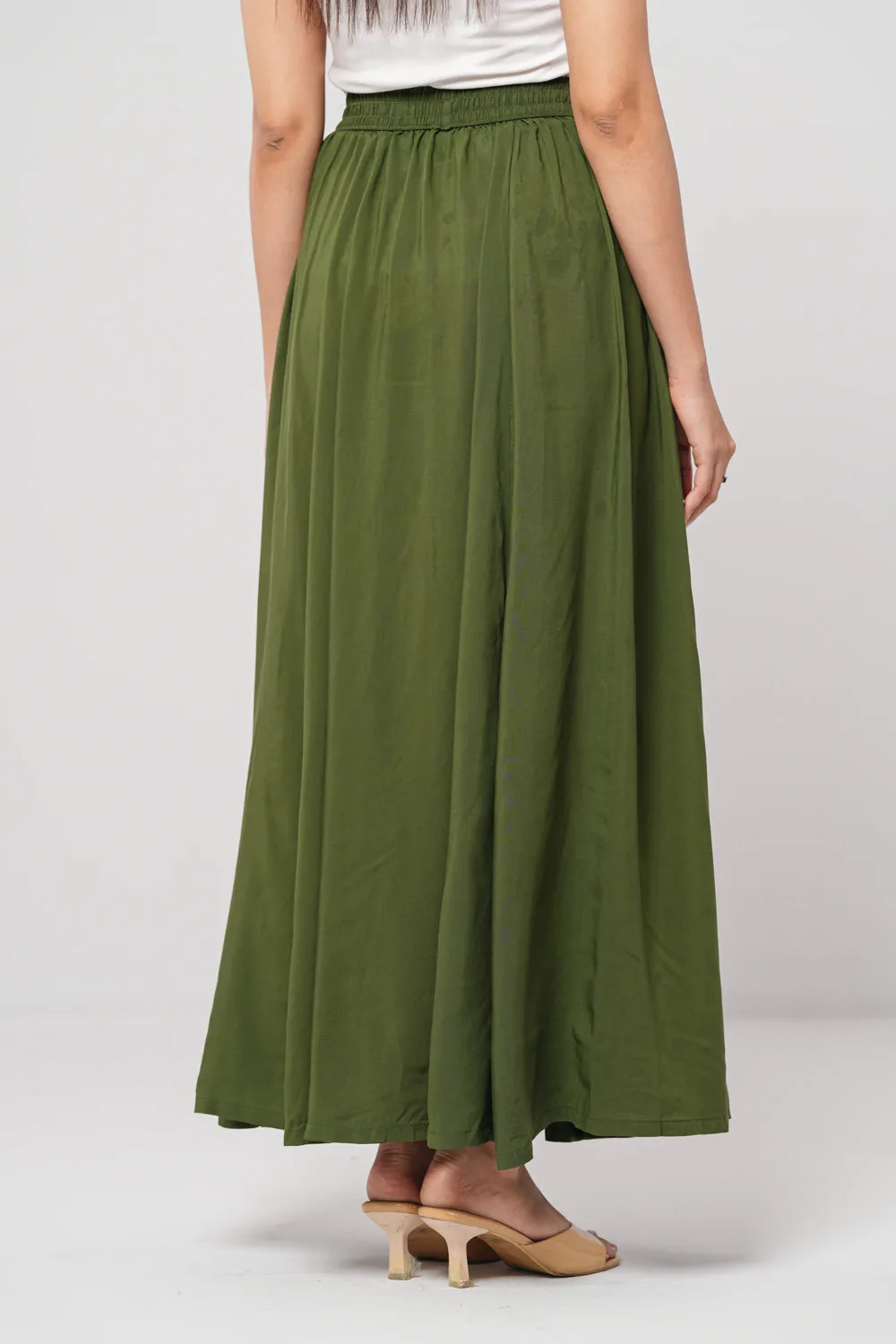 Women's Solid Viscose Skirt