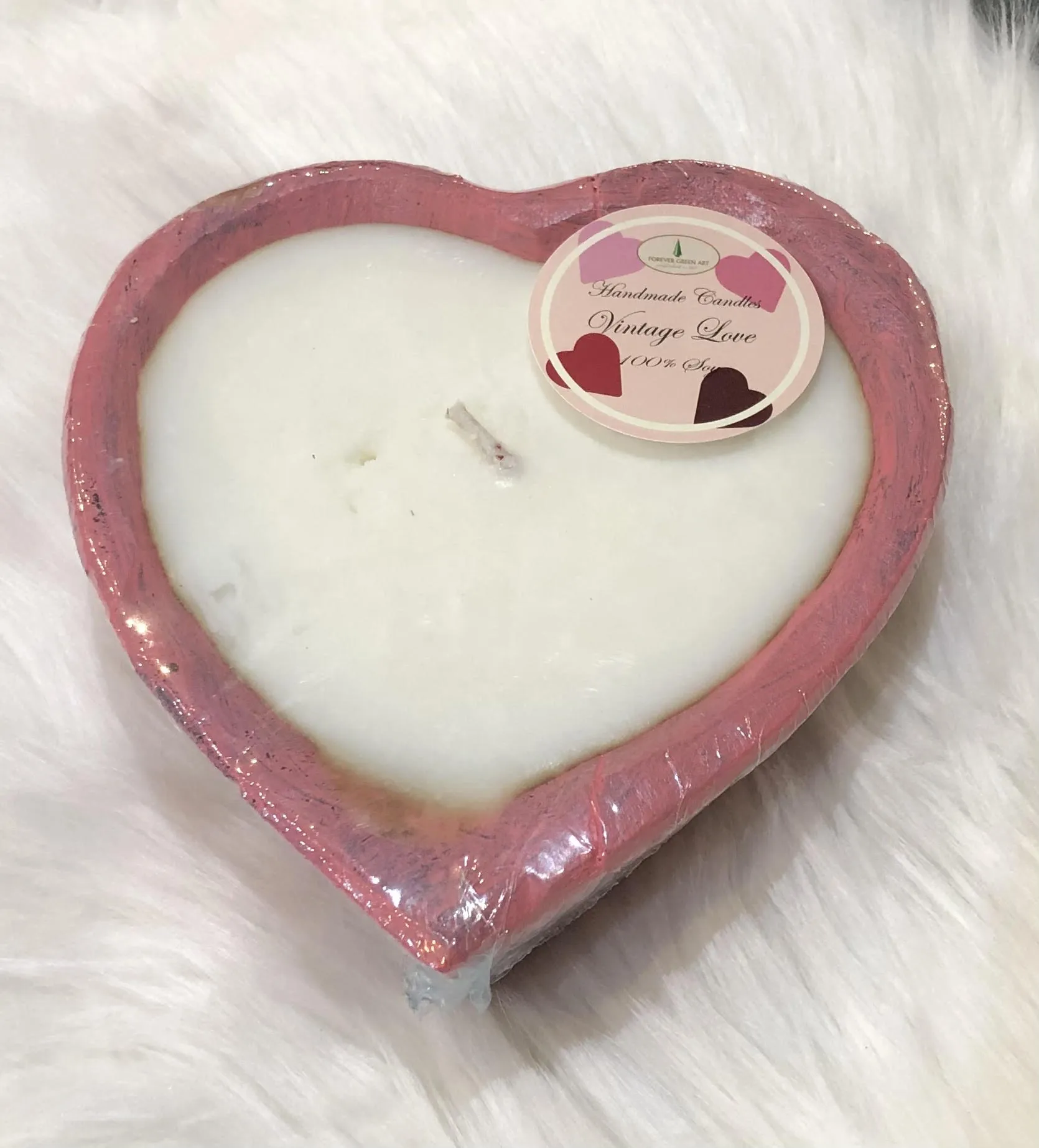 Wooden Heart Candles
