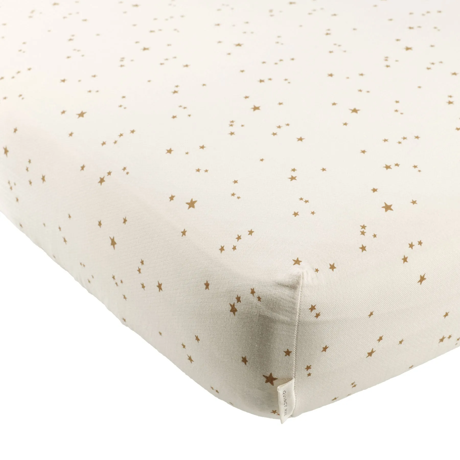 Woven Crib Sheet - Stars - Natural