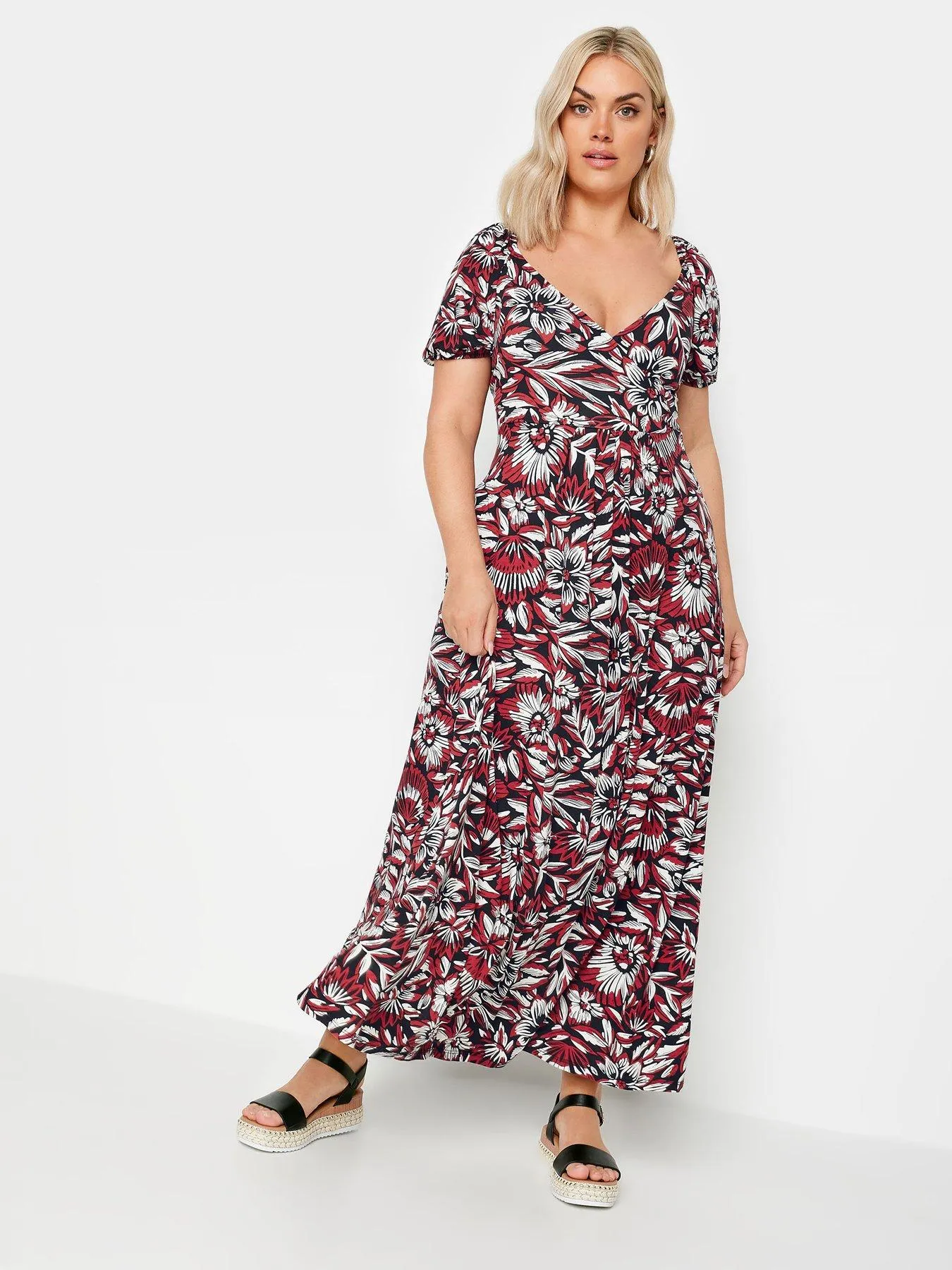 Yours Curve Floral Wrap Maxi Dress