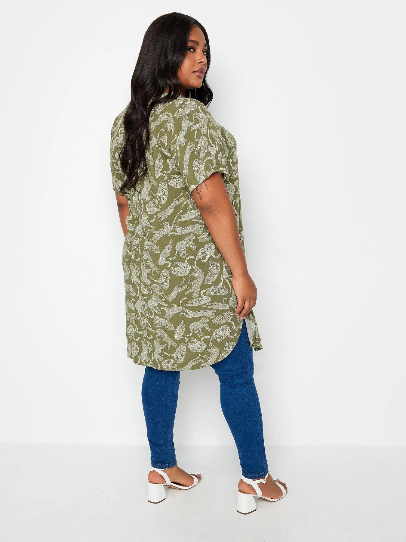 Yours Tunic Dress Aop Leopard