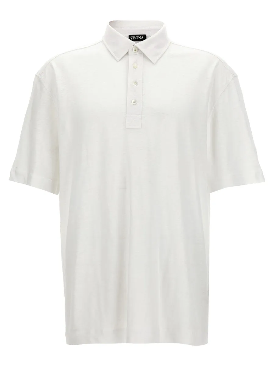 Zegna    Zegna Linen Polo Shirt