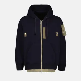 Zip-Front Hoodie Sweatshirt