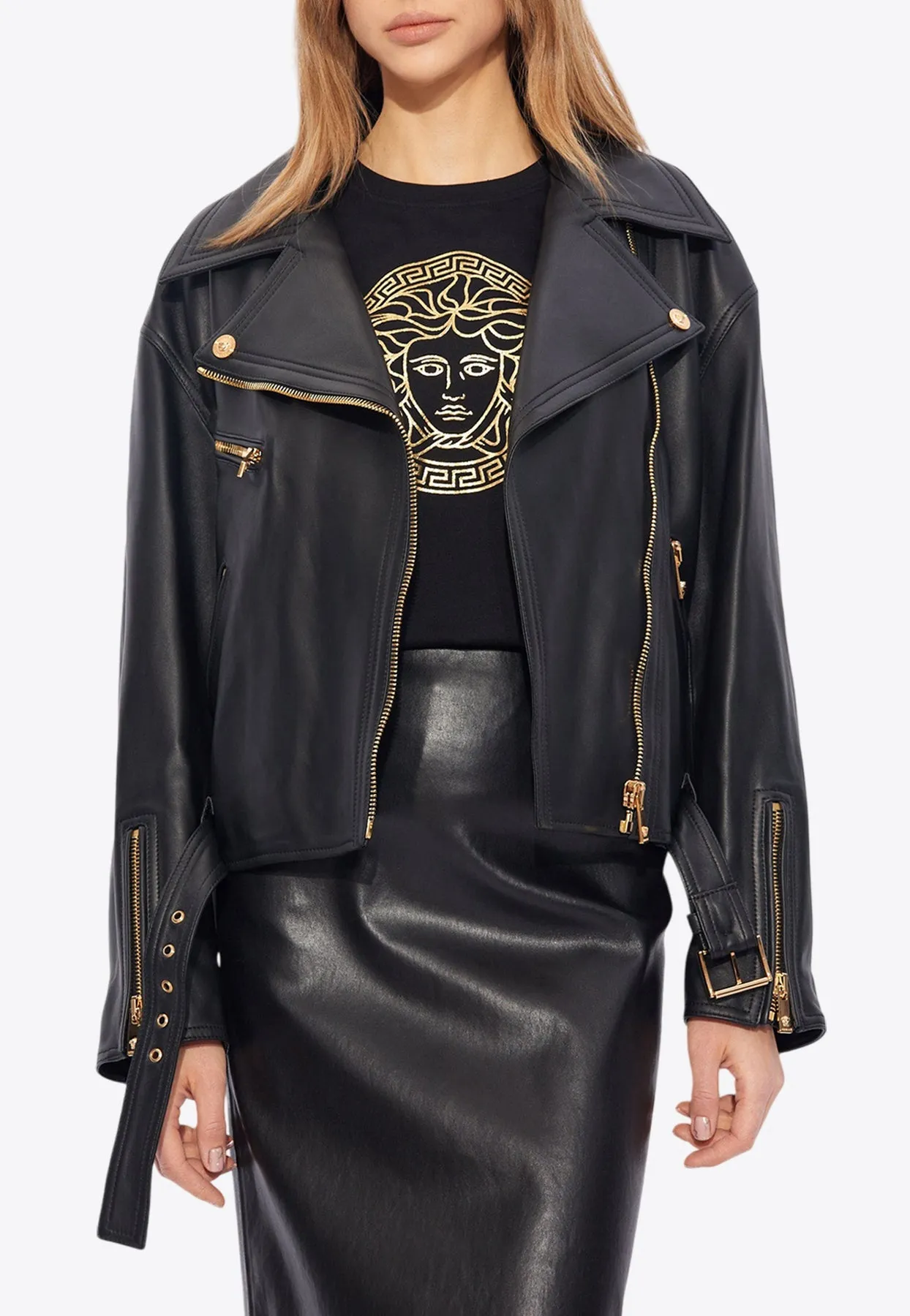 Zipped Leather Jacket
