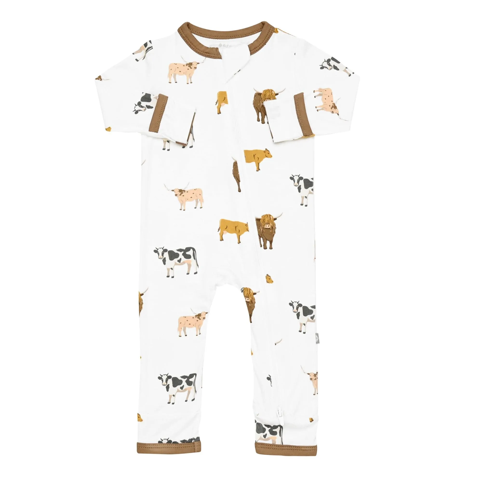 Zippered Romper in Moo